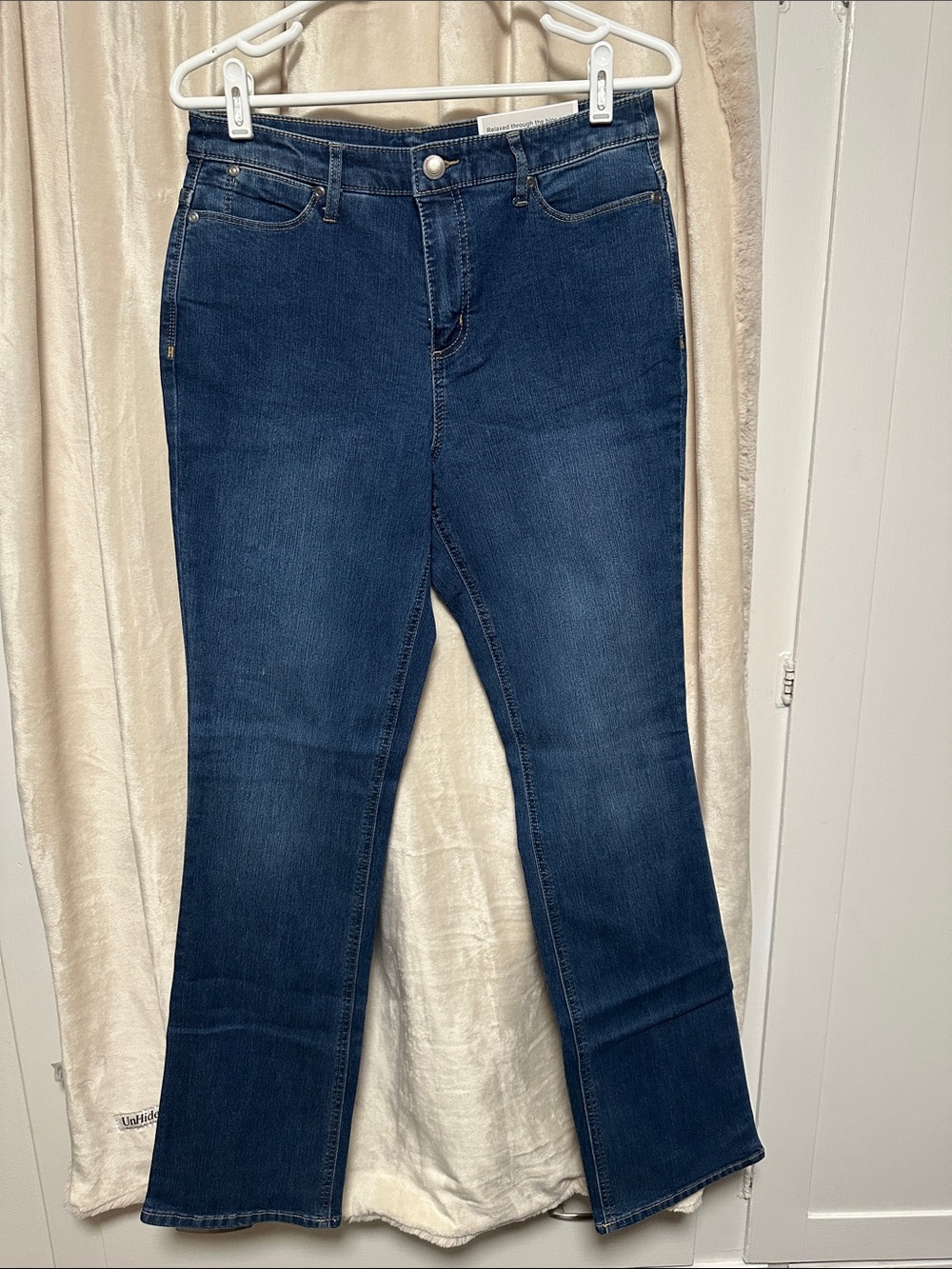 Christoper & Banks Women's Dark Blue Stretch Bootcut Jeans